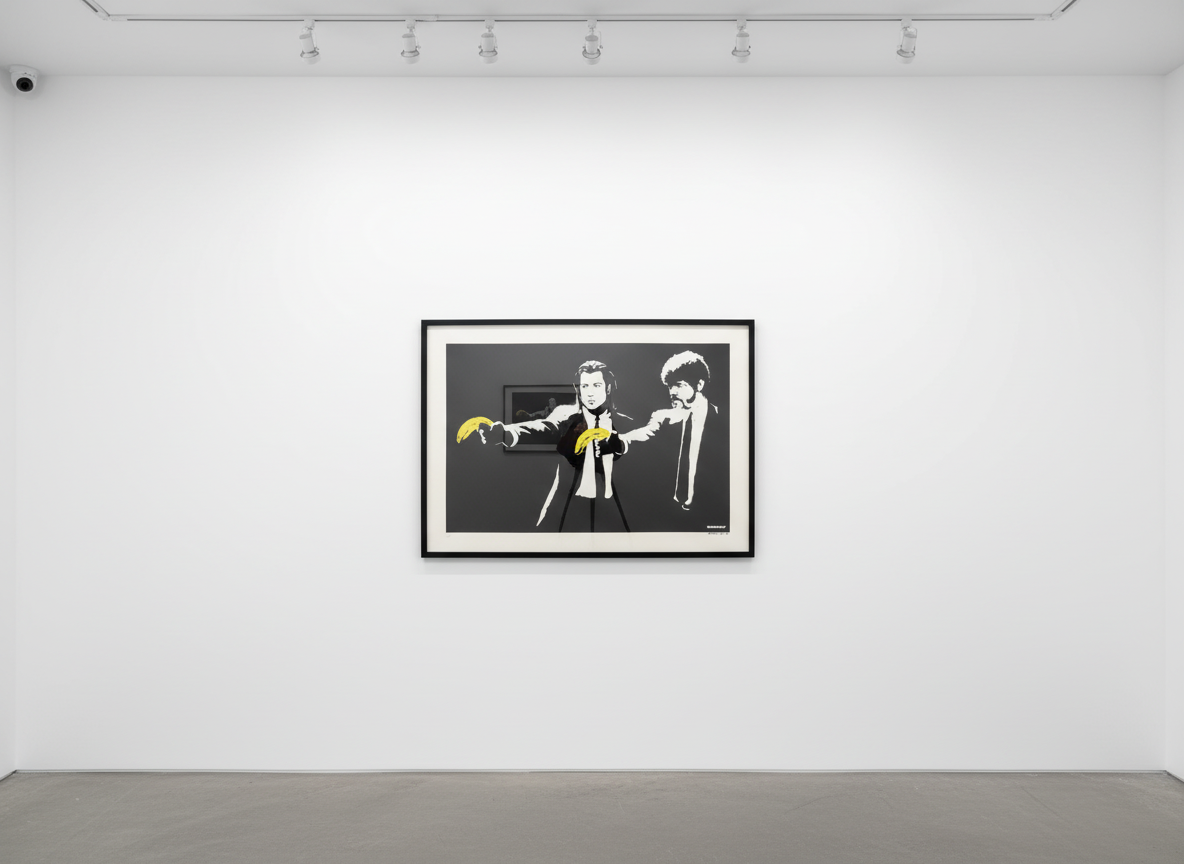 Banksy - Pulp Fiction (Signed), 2004, Screen print
Signed and numbered