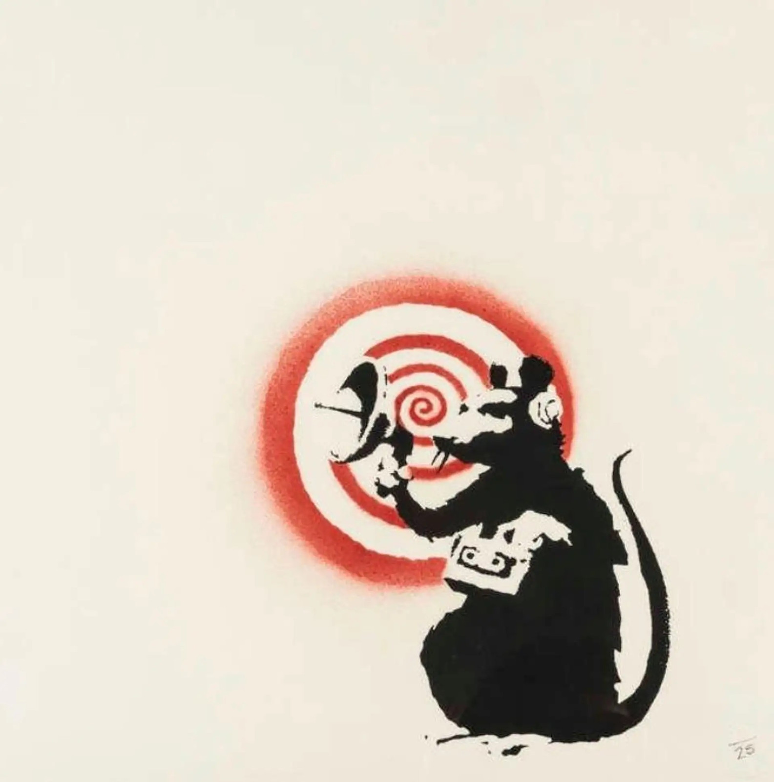 Banksy - Radar Rat (Unsigned), 2004, Screen print