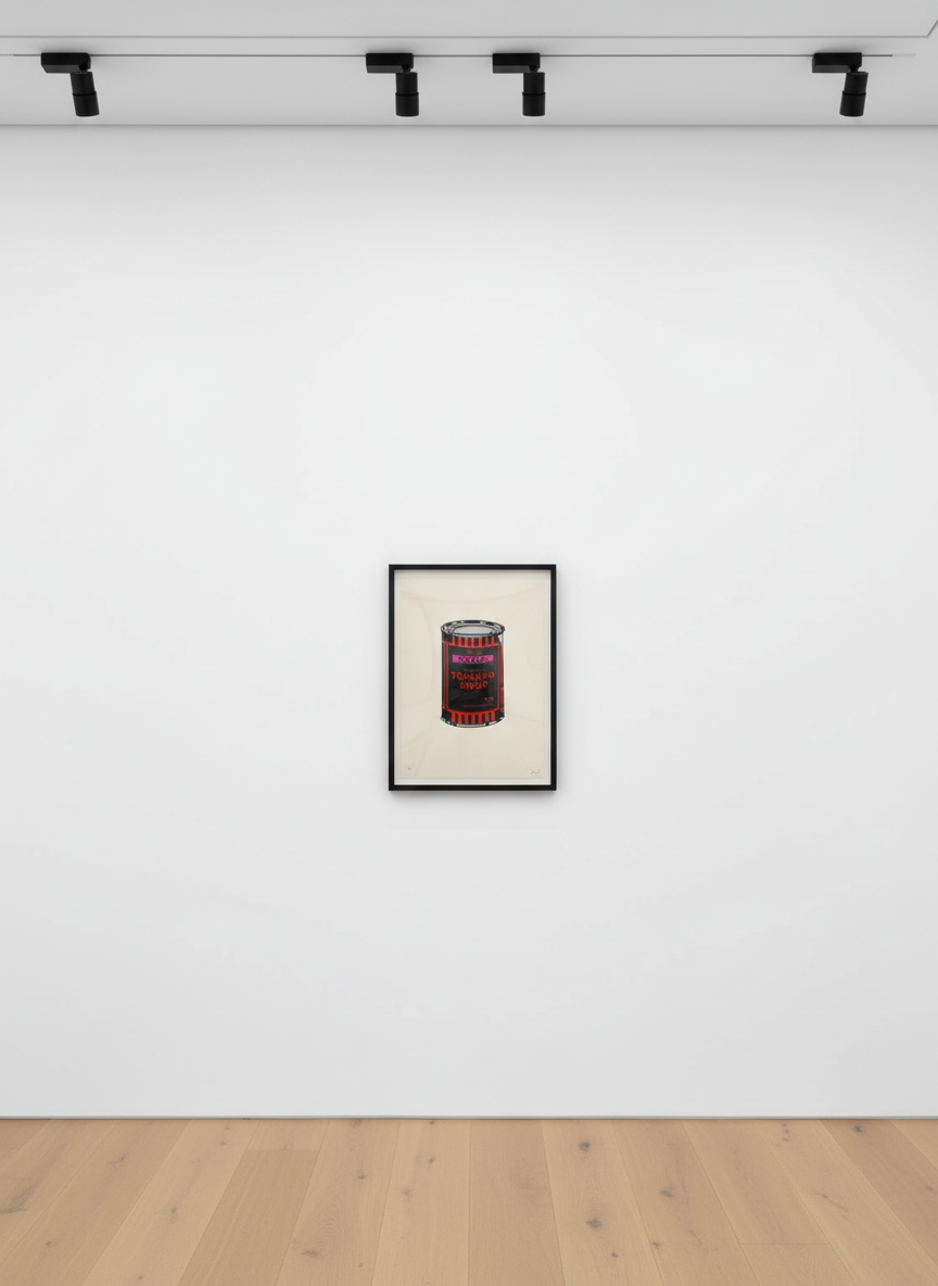 Banksy - Soup Can (Black, Orange, Pink) (Signed), 2005, Screen print