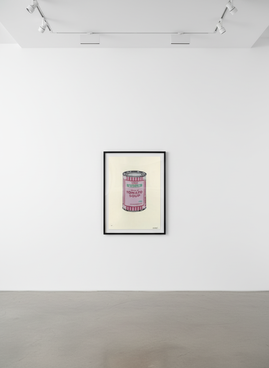 Banksy - Soup Can (Lilac, Cherry, Mint) (Signed), 2005, Screen print