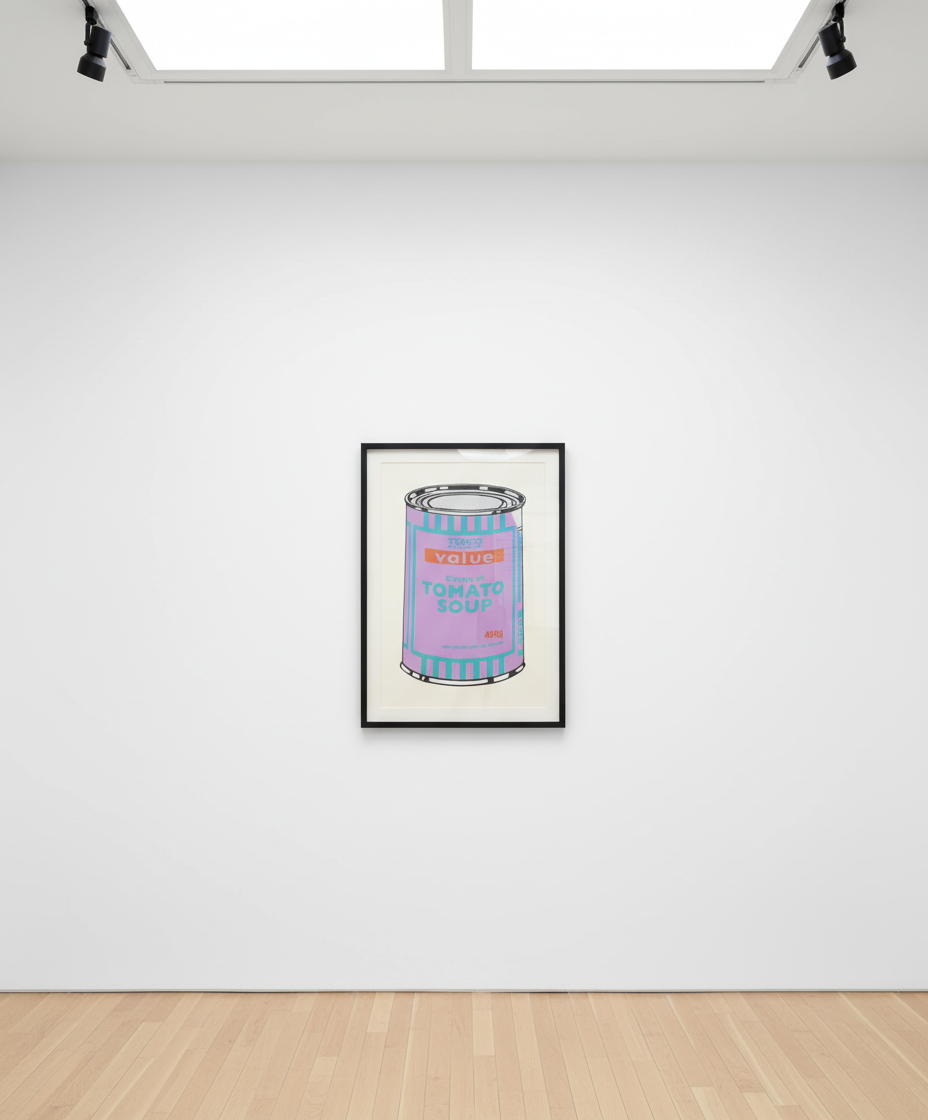 Banksy - Soup Can (Violet, Blue, Tan) (Signed), 2005, Screen print