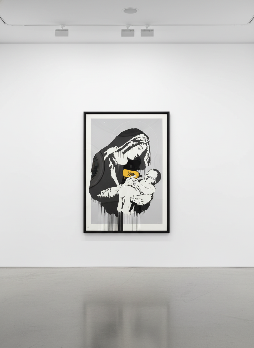 Banksy - Toxic Mary, 2003, Spray paint on two panels
