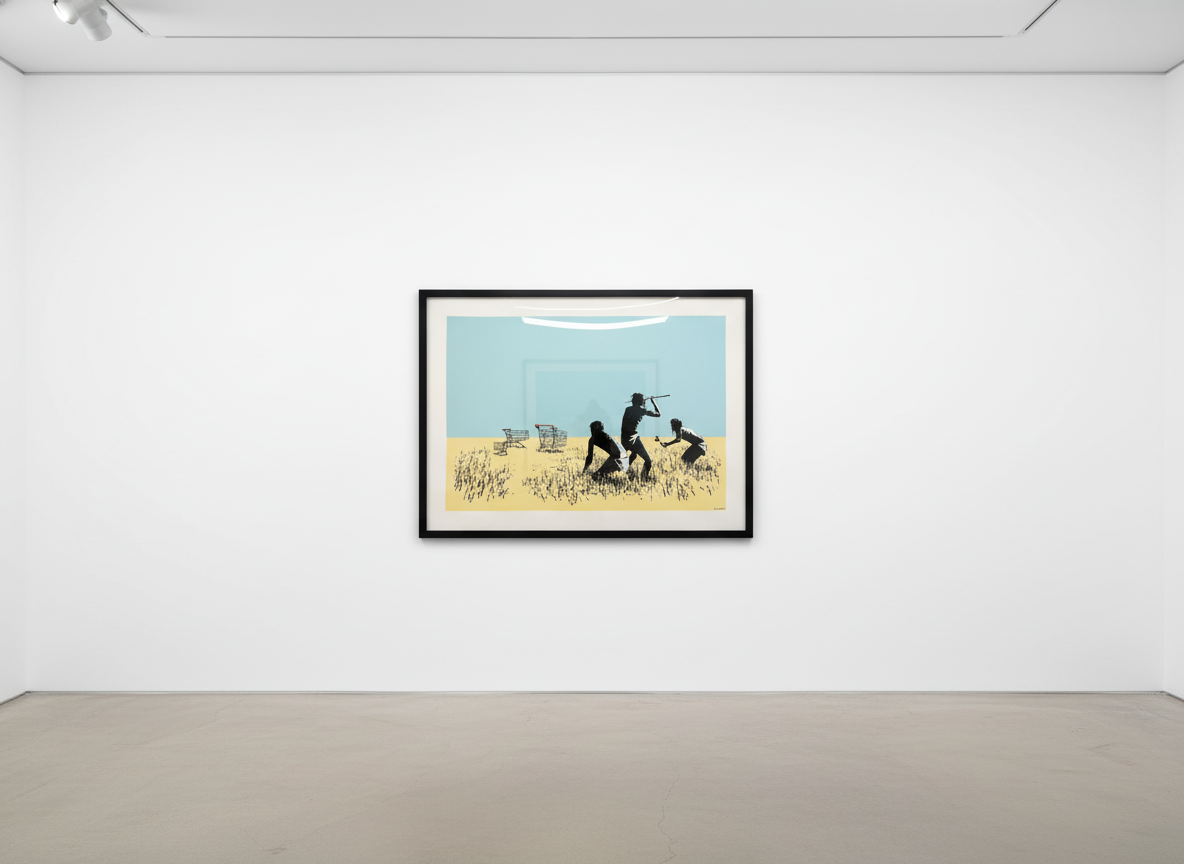 Banksy - Trolley Hunters (Color) (Signed), 2007, Screen print