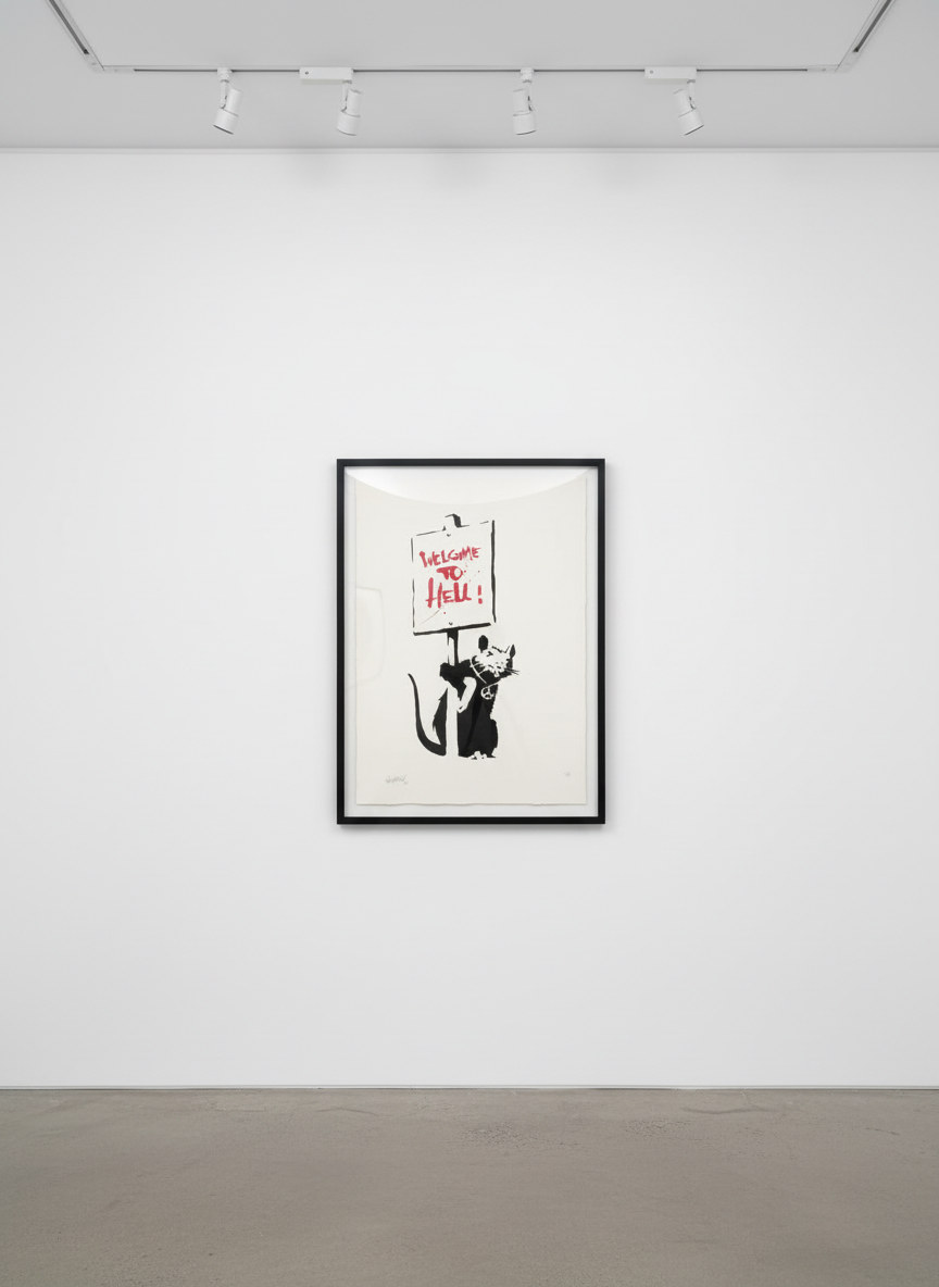 Banksy - Welcome To Hell (Signed), 2004, Screen print