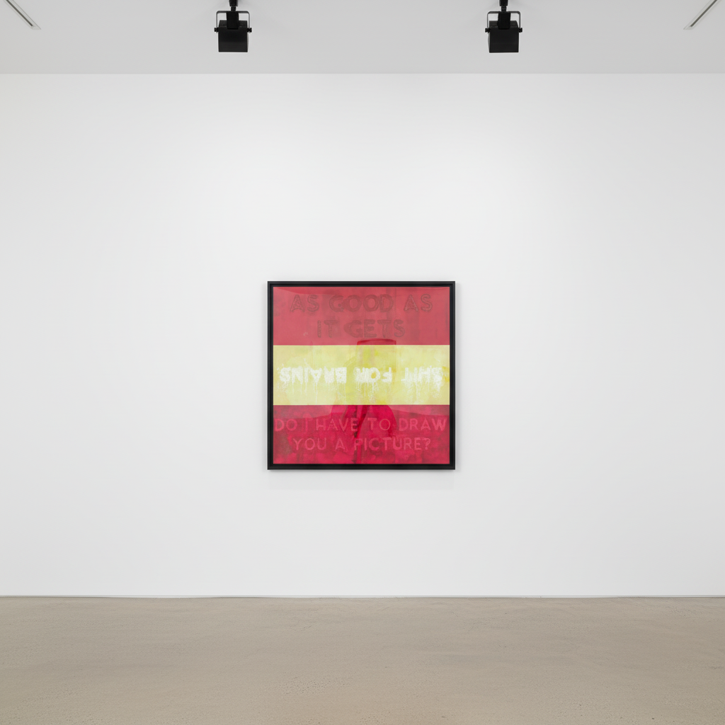 Mel Bochner - As Good as it Gets, 2021, Oil on handmade paper in three parts