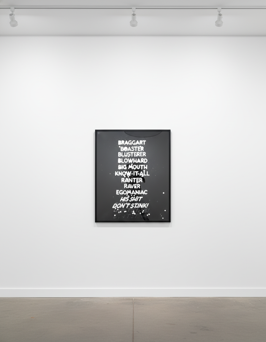 Mel Bochner - Braggart, 2016, 4 color Dimensional Silkscreen, UV ink