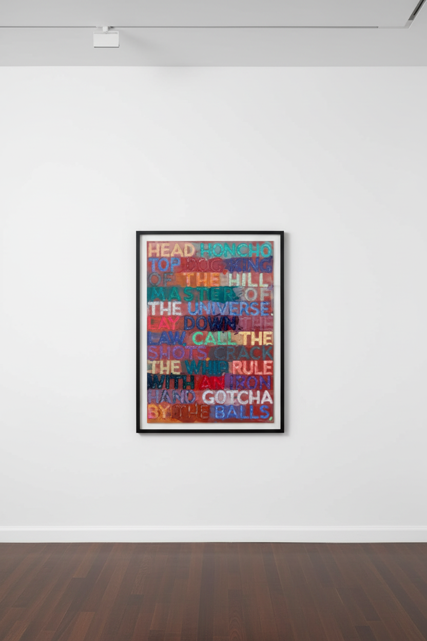 Mel Bochner - Head Honcho, 2020, Silkscreen on Lanaquarelle paper