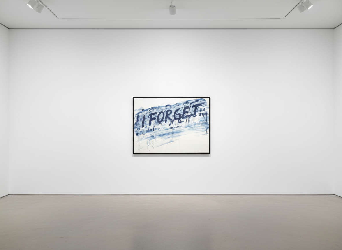 Mel Bochner - I Forget, 2014, Etching with aquatint