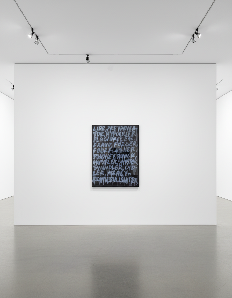 Mel Bochner - Liar, 2008, Etching with aquatint with black ink on japanese surface gampi paper