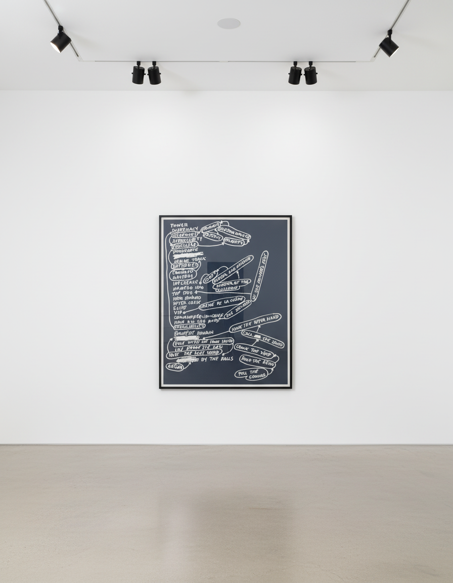 Mel Bochner - Power, 2010, 2 color etching with aquatint