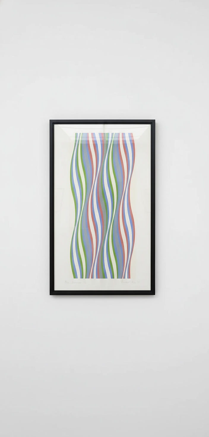 Bridget Riley - Blue Dominance, 1977, Screenprint