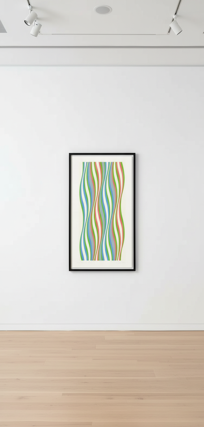 Bridget Riley - Green Dominance, 1977, Screenprint