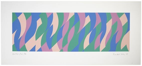 Bridget Riley - Untitled (la lune en rodage), 1965, Screenprint