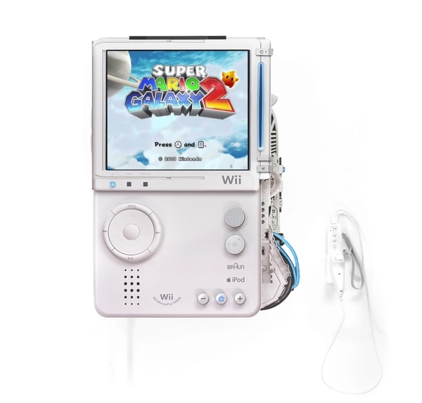Connor Gottfried - Bleach, 2025, Aluminum composite panelling,19” IPS screen, Nintendo Wii, Super Mario Galaxy 2 CD, 3D pr...