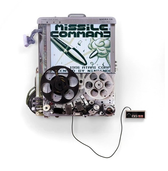 Connor Gottfried - Surveillance State, 2025, Aluminum composite panelling,19” IPS screen, Raspberry Pi, GameBoy emulator, ...