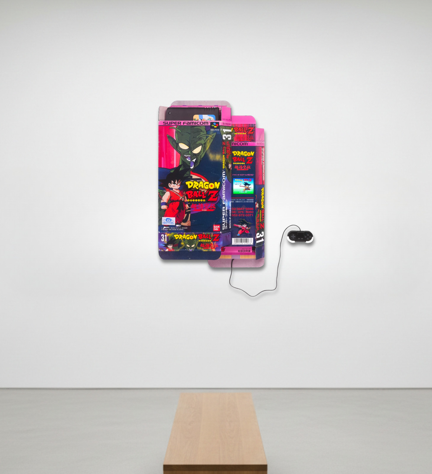 Connor Gottfried - Unboxing (Dragon Ball Z), 2025, Aluminum composite panelling, 7” IPS screen, Raspberry Pi, SNES emulato...