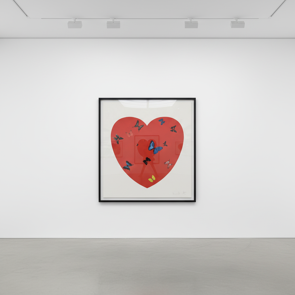 Damien Hirst - All You Need is Love Love Love (PP), 2009, Screenprint with glaze