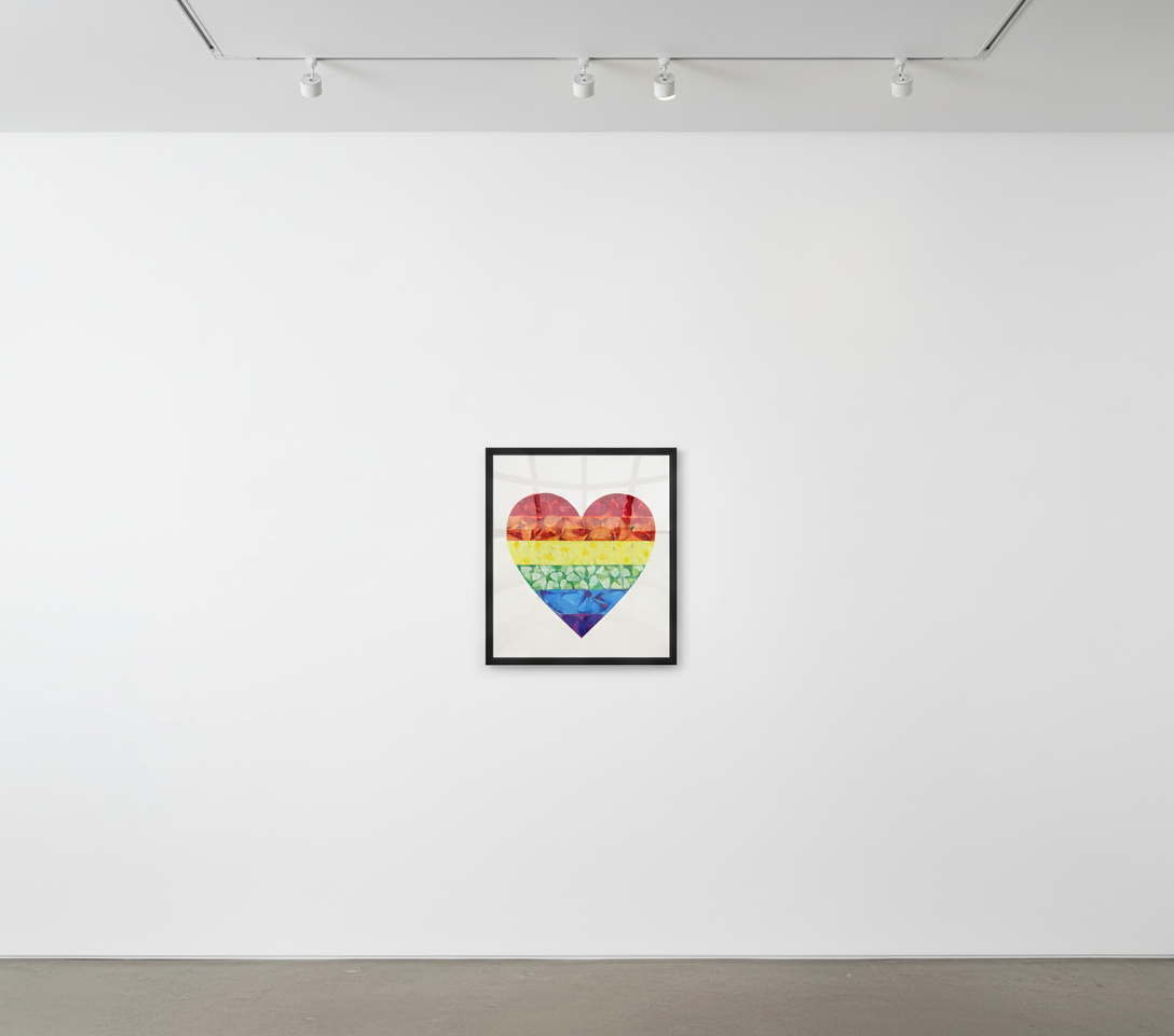 Damien Hirst - Butterfly Heart (Large) H7-3, 2020, Laminated giclée print on aluminum composite panel