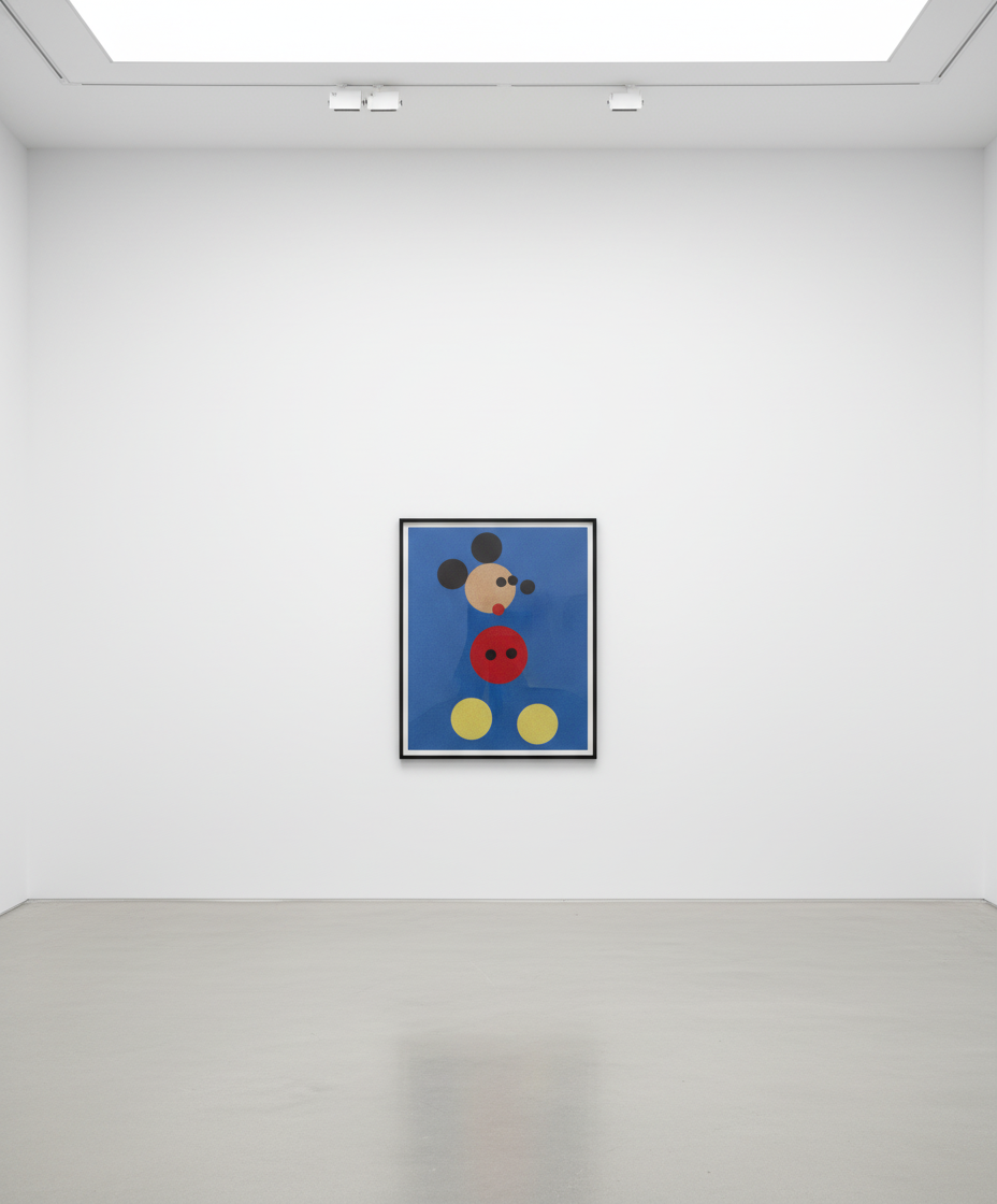 Damien Hirst - Mickey (Blue Glitter) - Large, 2016, Screen print in colors with glitter on heavy wove paper