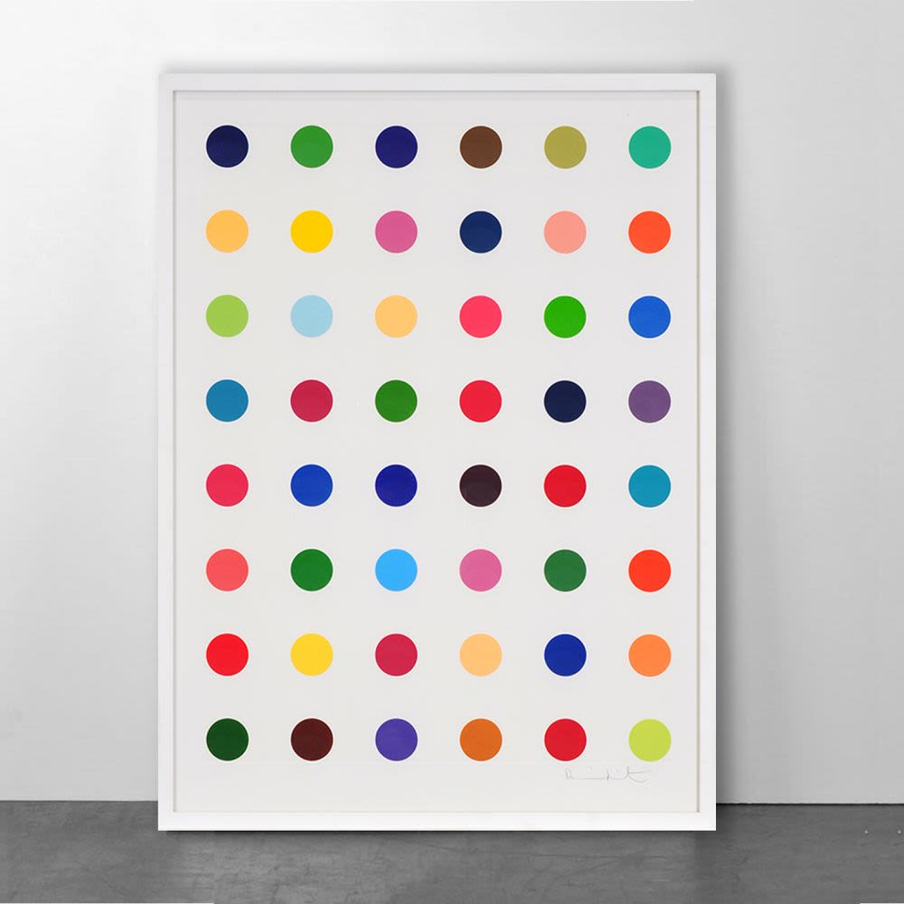 Damien Hirst - Oleoylsarcosine, 2008, Spot etching in a hundred unique variants. Each print signed by the artist on the fr...