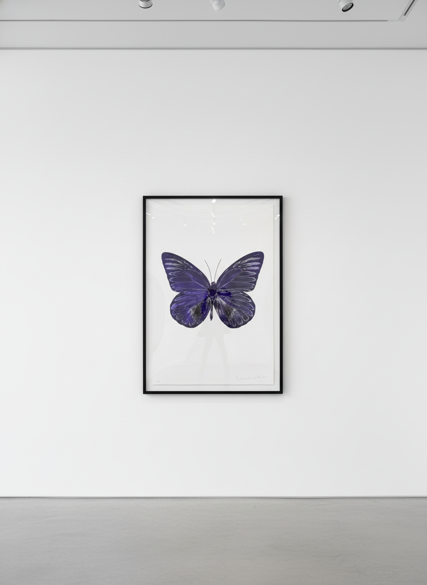 Damien Hirst - Souls I (Imperial Purple/Silver), 2010, Two color foil block print