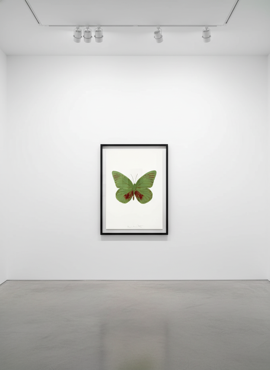 Damien Hirst - Souls I (Leaf Green , Chili Red), Two color foil block print