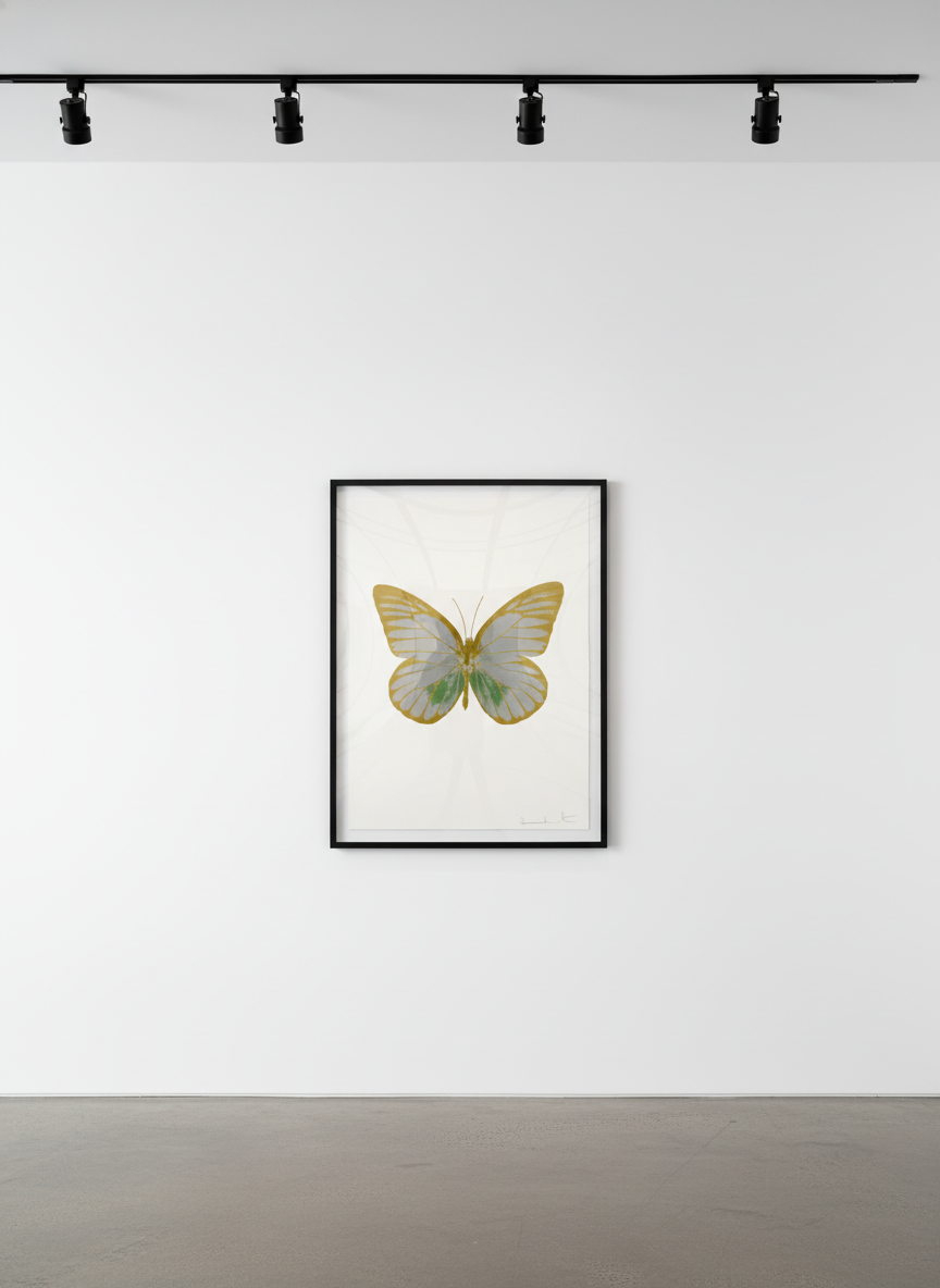 Damien Hirst - Souls I (Silver Gloss/ Leaf Green/ Oriental Gold), 2010, Two color foil block print