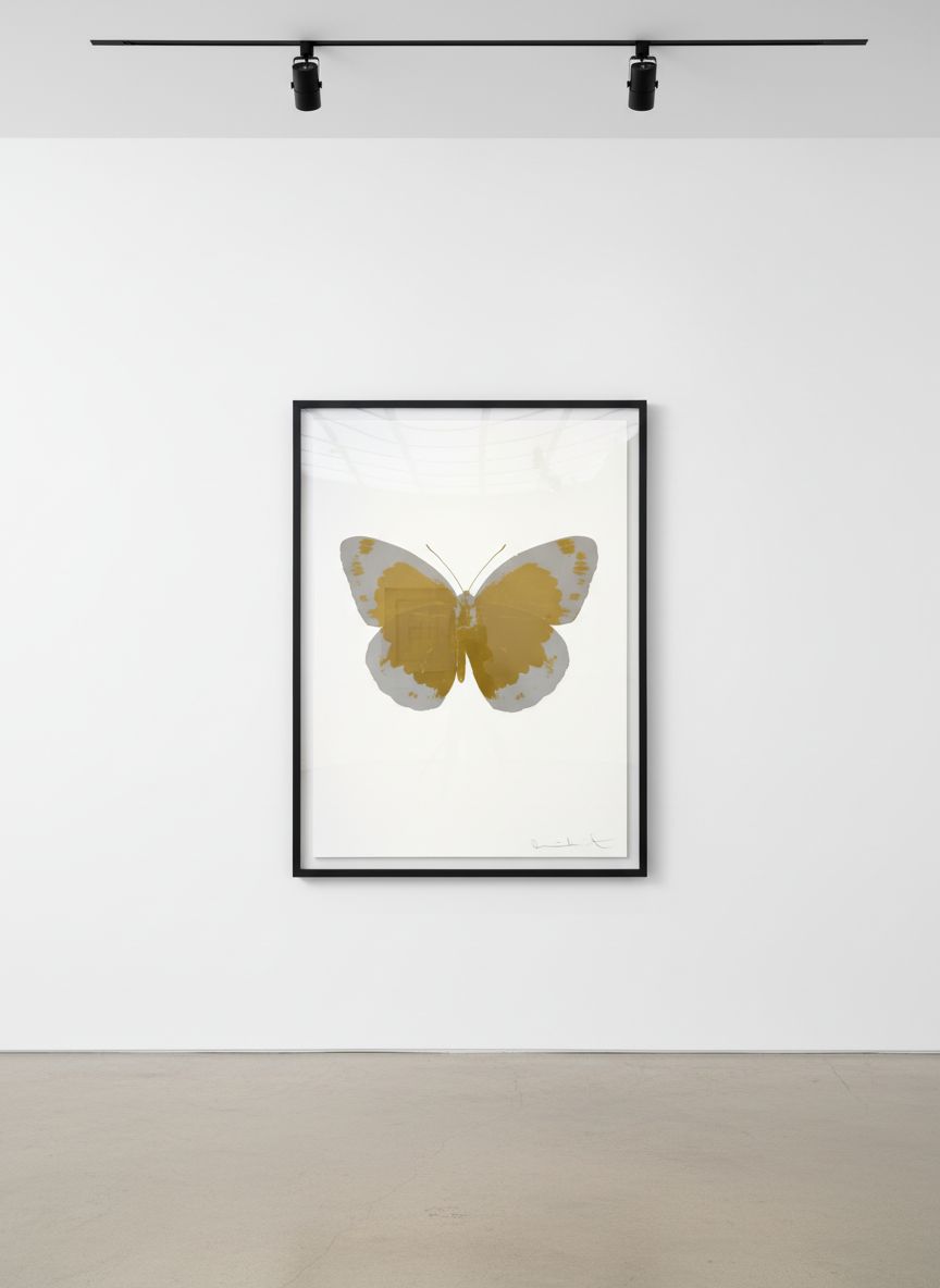 Damien Hirst - Souls II (Oriental Gold Silver Gloss/ Blind Impression), 2010, Two color foil block print