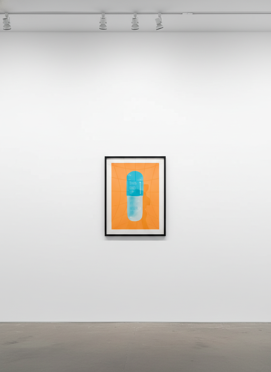 Damien Hirst - The Cure (Atomic Tangerine/Cornflower Blue/Ice Blue), 2014, Silkscreen on Somerset Tub Sized 410gsm