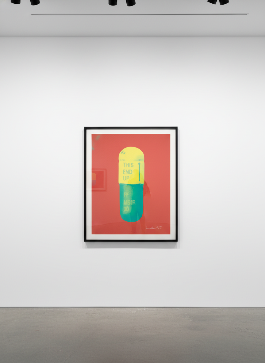 Damien Hirst - The Cure (Coral/Lemon Yellow/Turquoise), 2014, Silkscreen on Somerset Tub Sized 410gsm