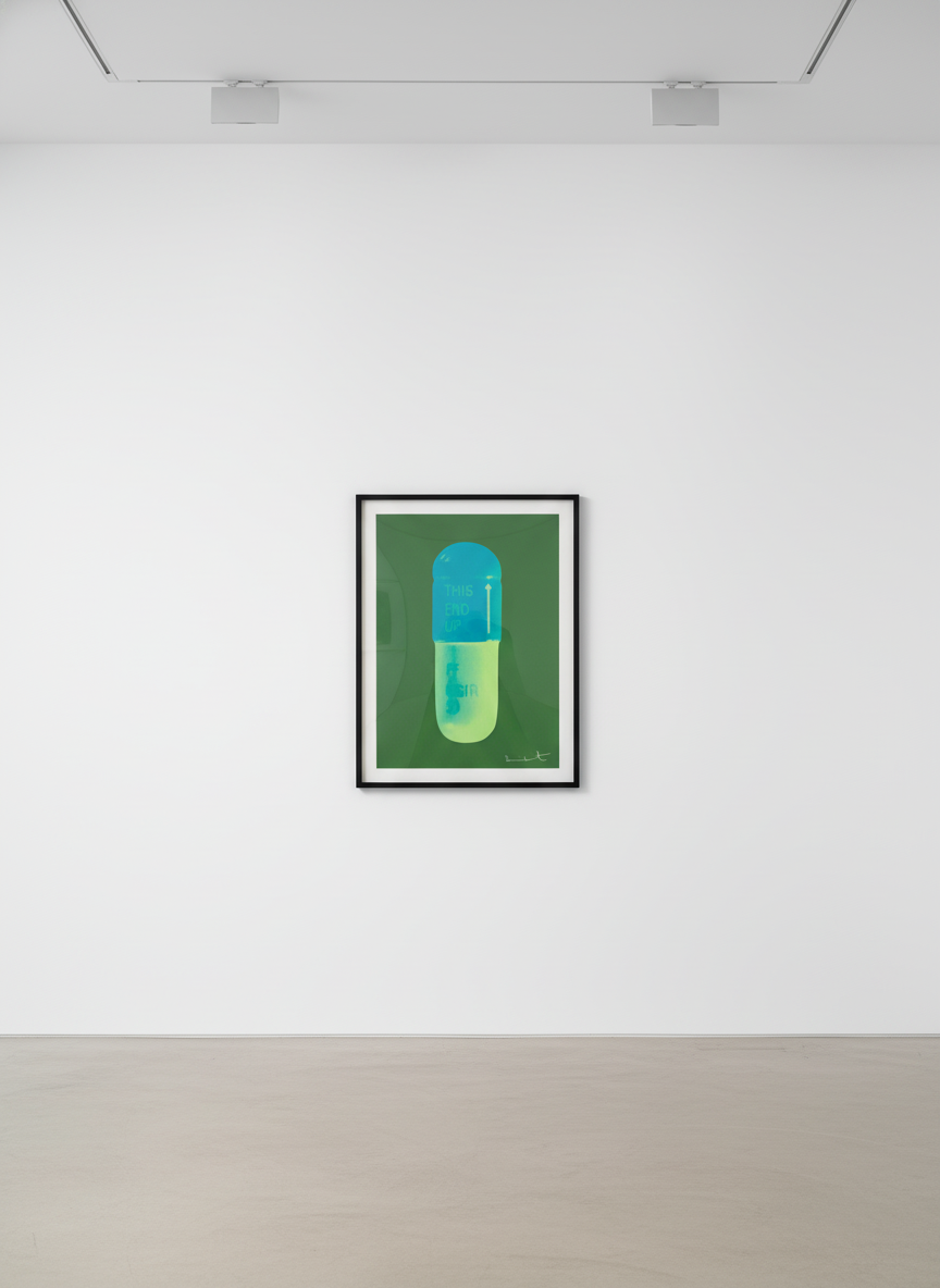 Damien Hirst - The Cure (Forest Green/ Turquoise/ Acid Green), 2014, Silkscreen