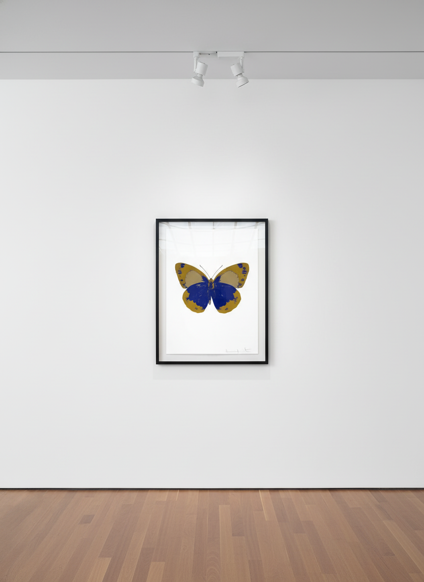 Damien Hirst - The Souls II - Westminster Blue/Oriental Gold/Cool Gold, 2010, 3 colour foil block on 300gsm Arches 88 arch...