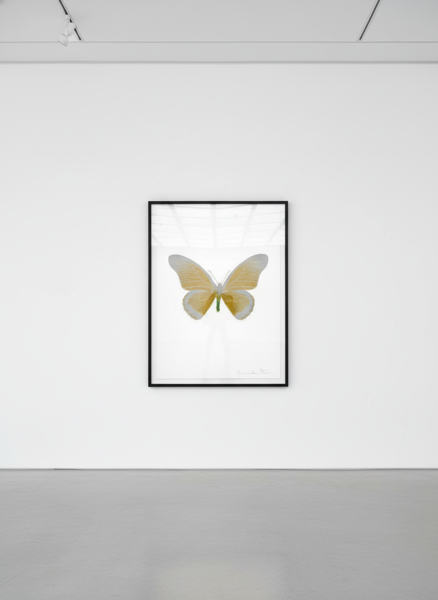 Damien Hirst - The Souls IV - Westminster Blue/Cool Gold/Topaz,, 2010, 3 colour foil block on 300gsm Arches 88 archival pa...