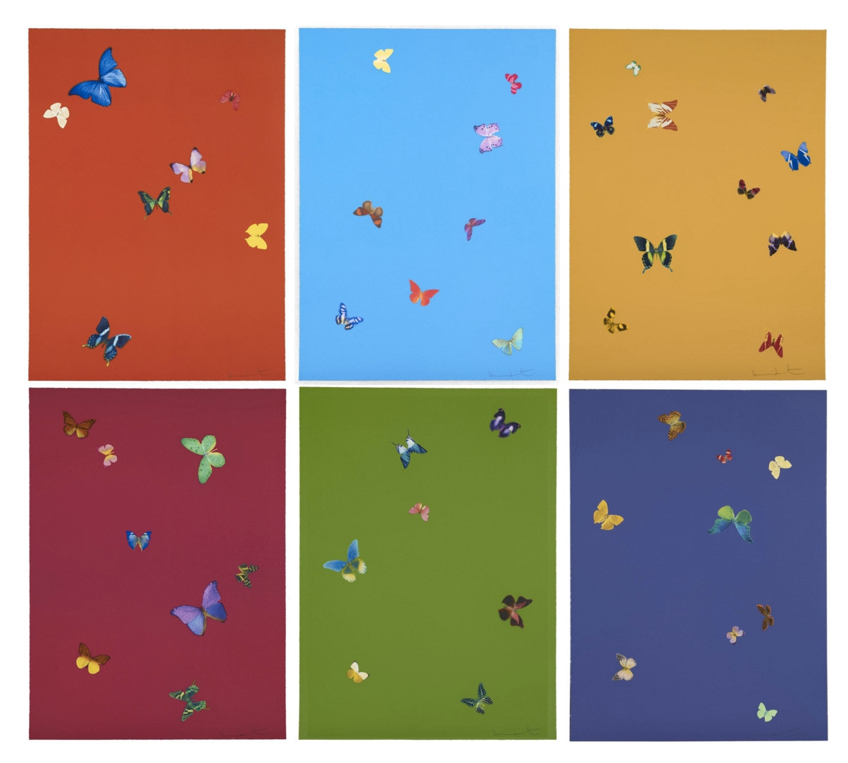 Damien Hirst - The Wonder Of You Portfolio, 2015, Set of six polymer-gravure etching with lithographic overlay