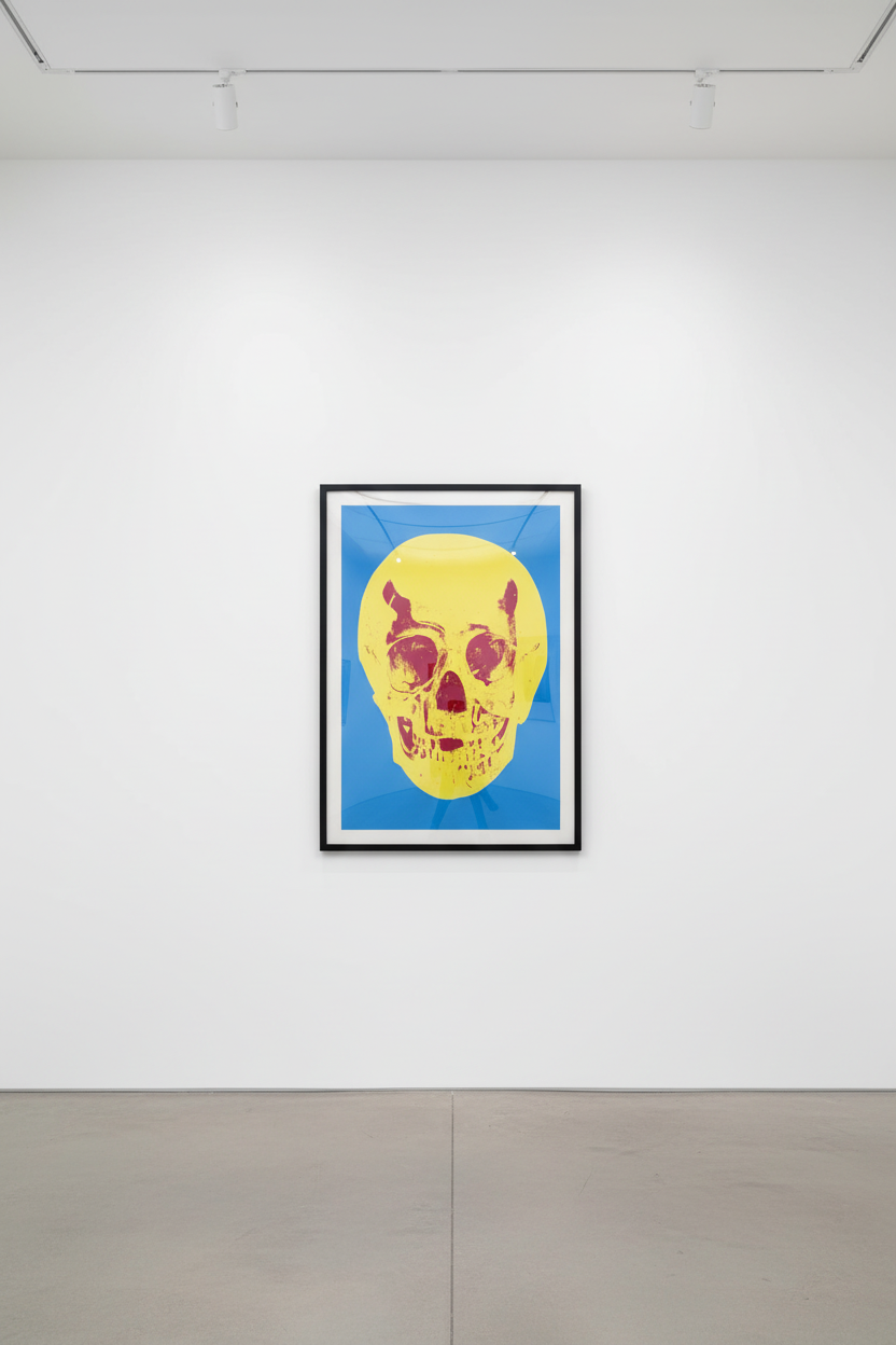 Damien Hirst - Till Death Do Us Part (blue/yellow, 2012, Silkscreen