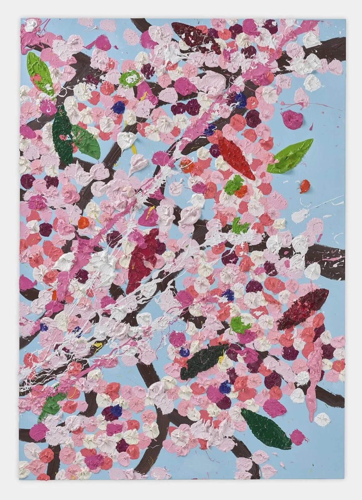 Damien Hirst - Visions Blossom (Paper Blossoms), 2021, Oil on card, mounted on birch ply frames with canvas webbing