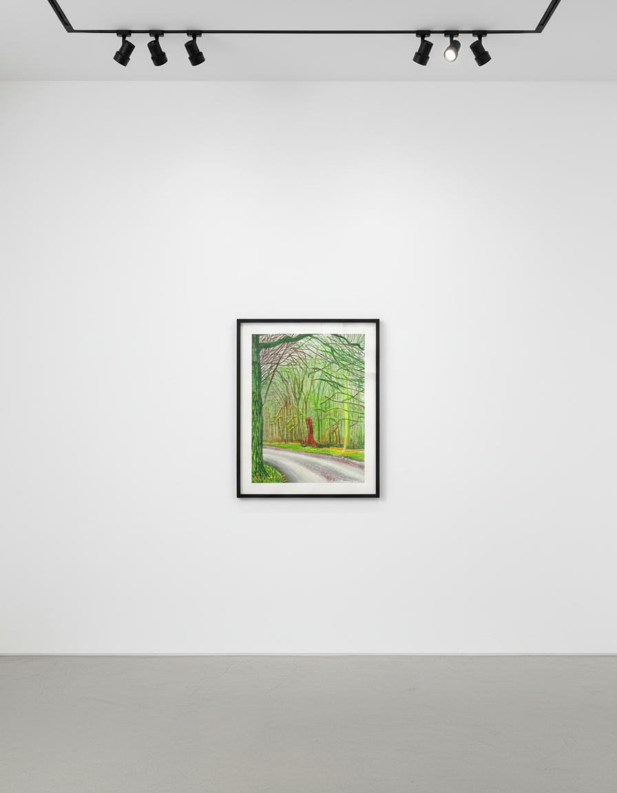 David Hockney - 18th of January, The Arrival of Spring in Woldgate, East Yorkshire, 2011, iPad Drawing printed on paper
