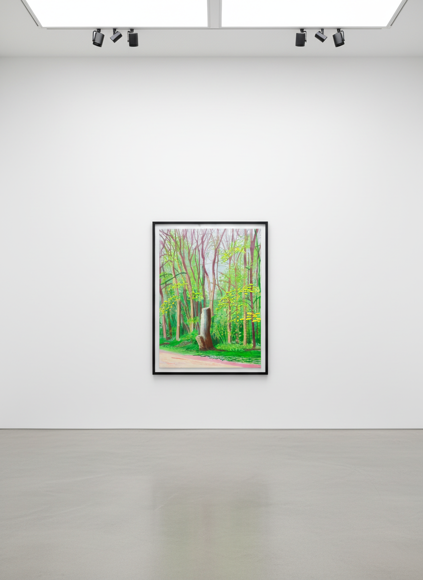 David Hockney - 19th of April, The Arrival of Spring in Woldgate, East Yorkshire, 2011, iPad Drawing Printed on Paper