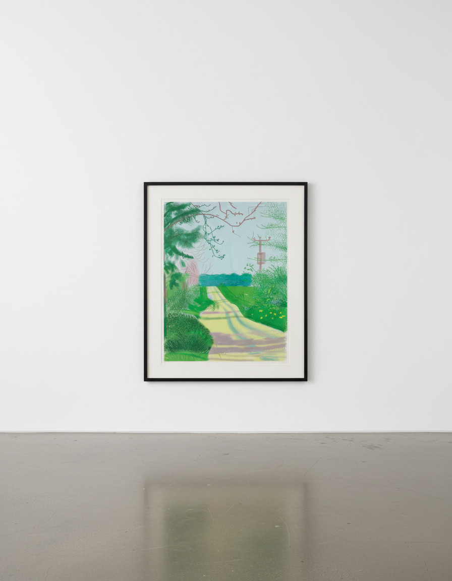 David Hockney - 23rd April , from The Arrival of Spring in Woldgate , East Yorkshire , in 2011, 2011, iPad drawing in colo...