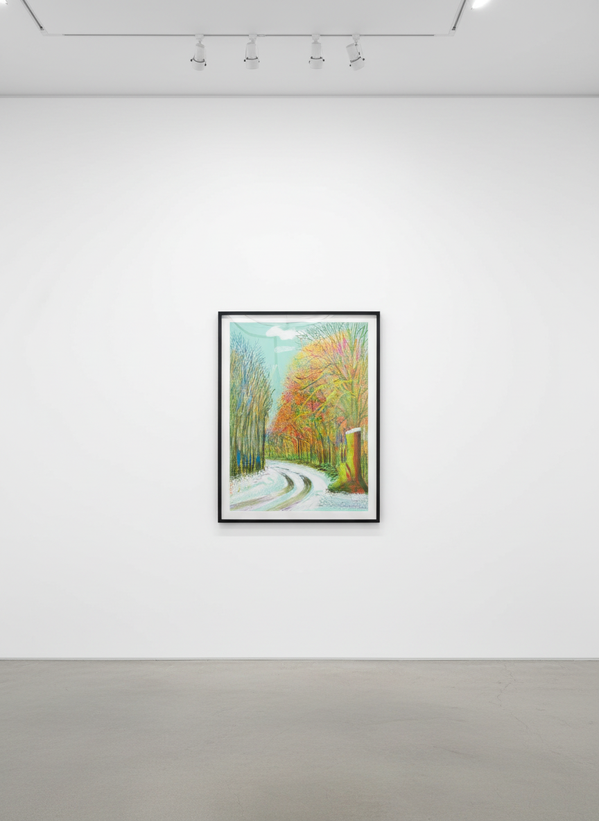 David Hockney - 8th of January, The Arrival of Spring in Woldgate, East Yorkshire, 2011, iPad Drawing printed on paper