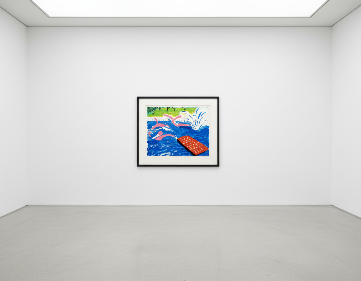 David Hockney - Afternoon Swimming, 1980, Lithograph