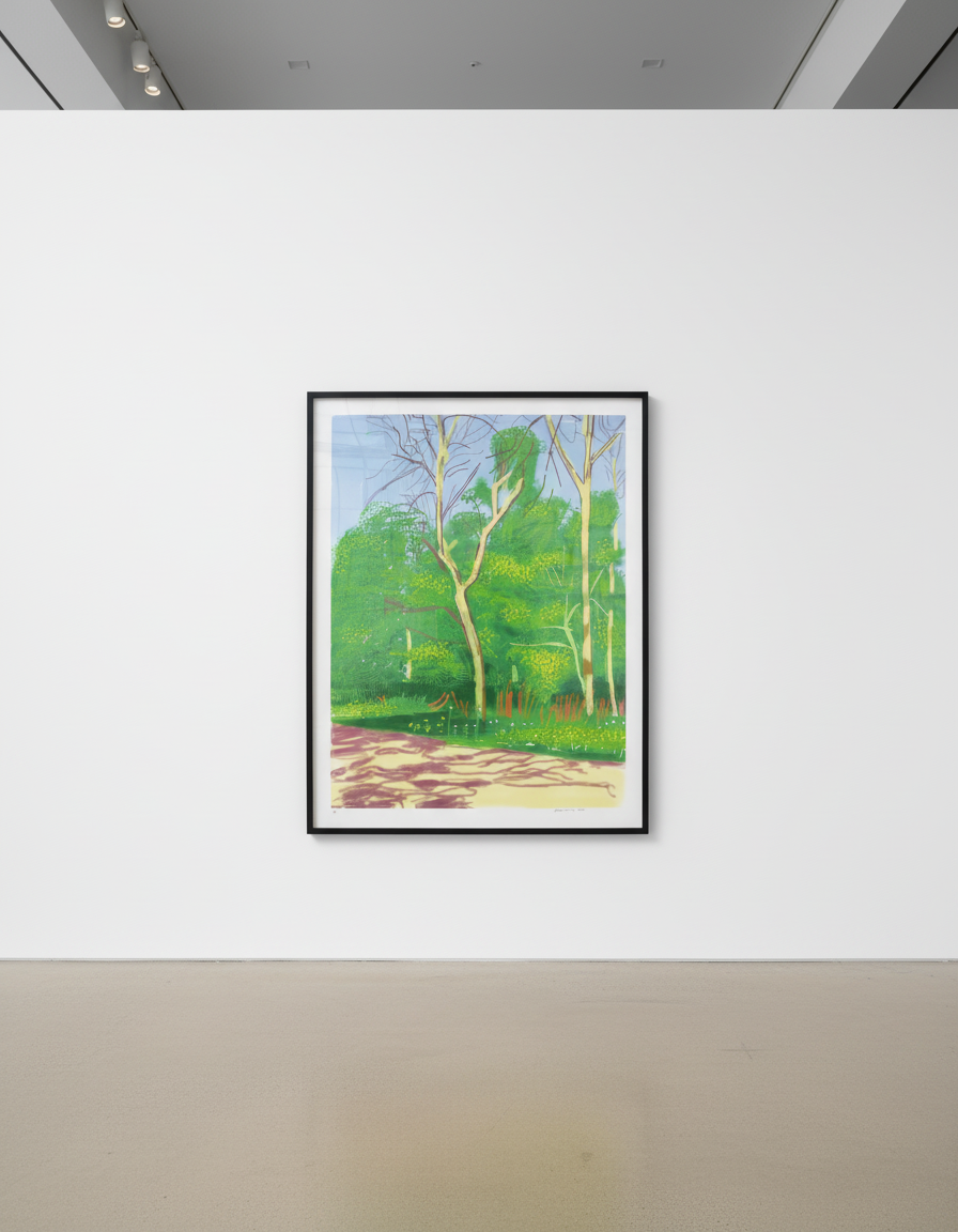David Hockney - April 27th, The Arrival of Spring in Woldgate, East Yorkshire, 2011, iPad Drawing printed on paper