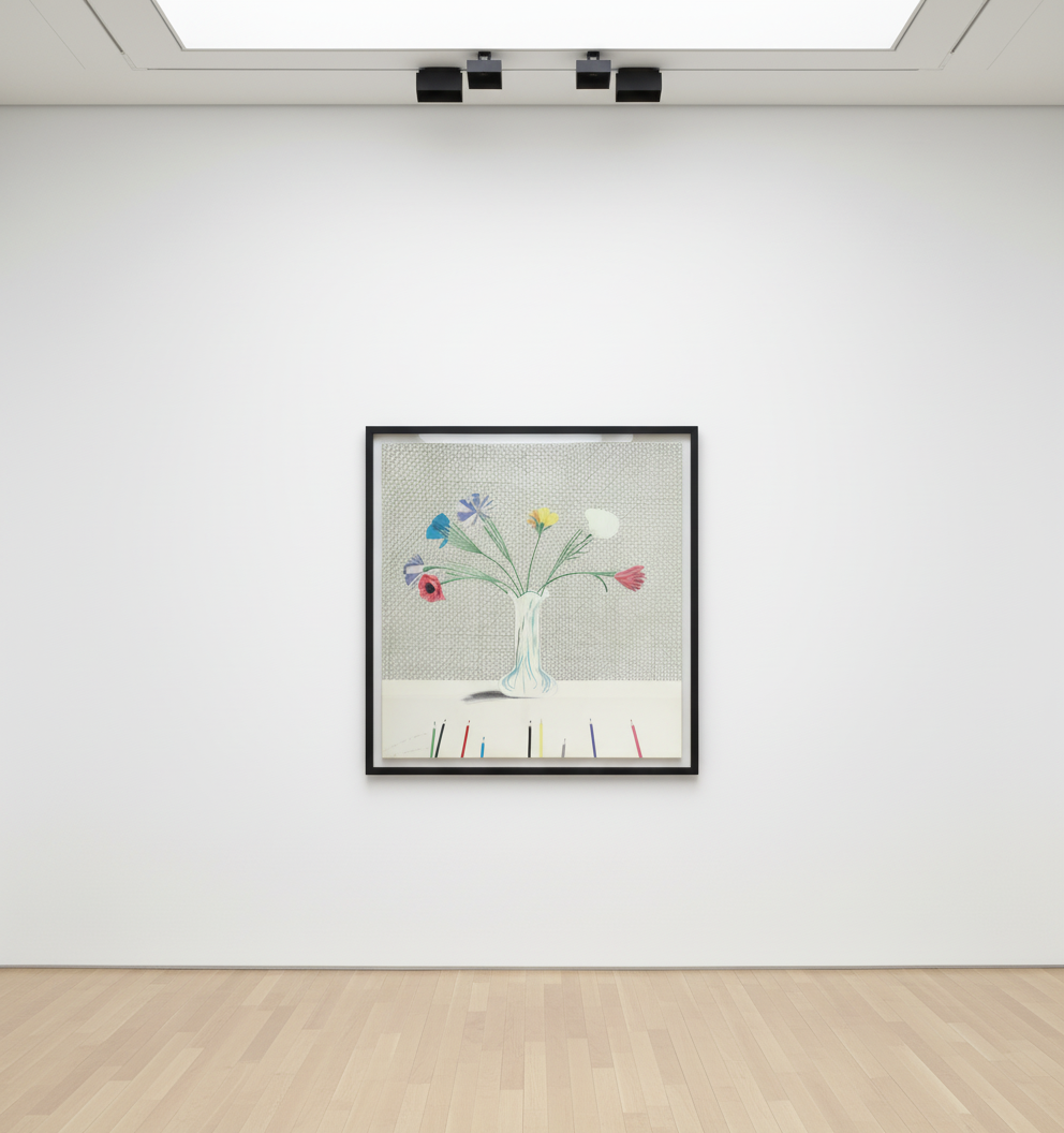 David Hockney - Coloured Flowers Made of Paper and Ink, 1991, Lithograph
Signed and numbered in pencil lower right/left.