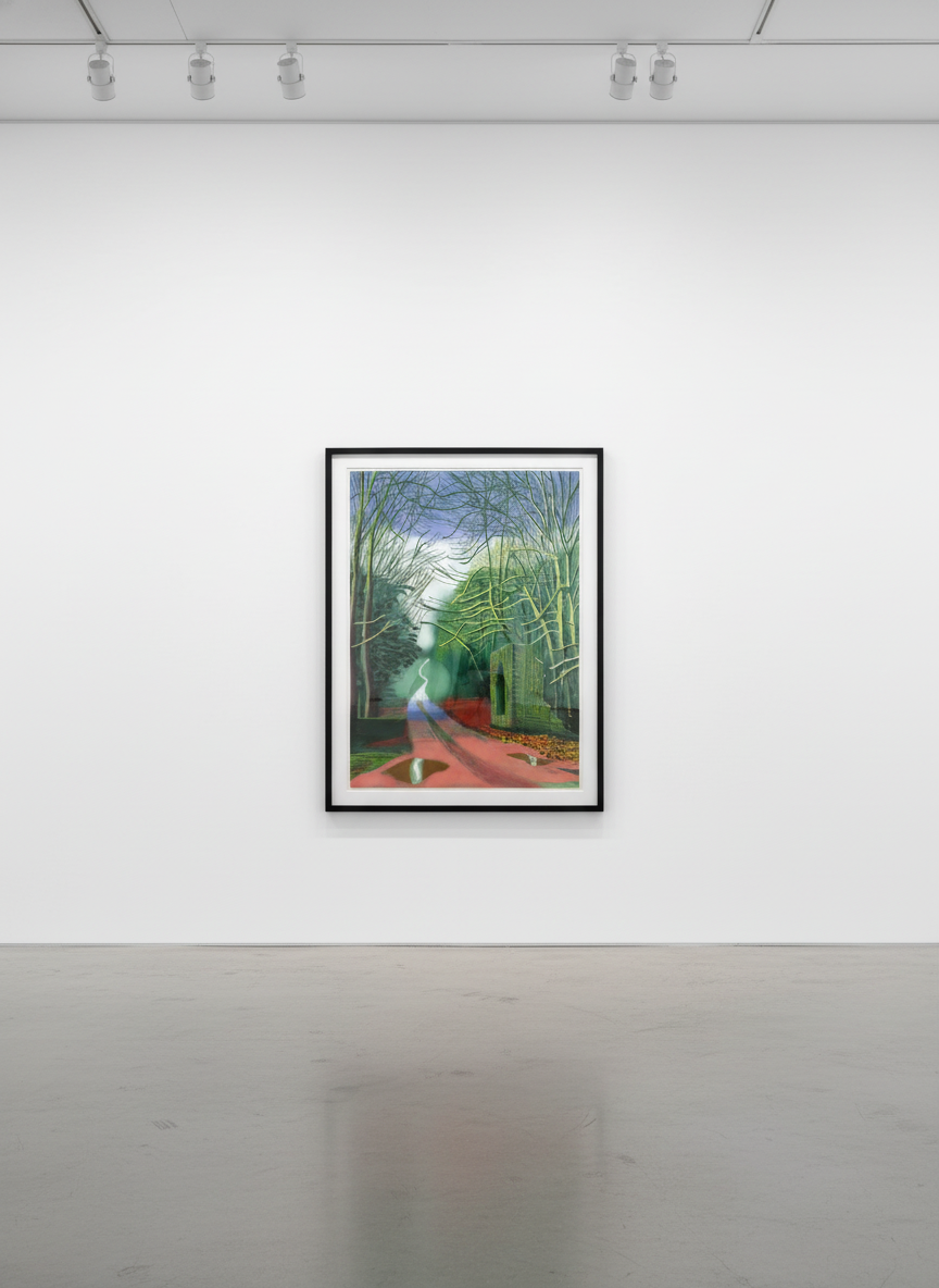 David Hockney - February 19th, The Arrival of Spring in Woldgate, East Yorkshire, 2011, iPad Drawing printed on paper