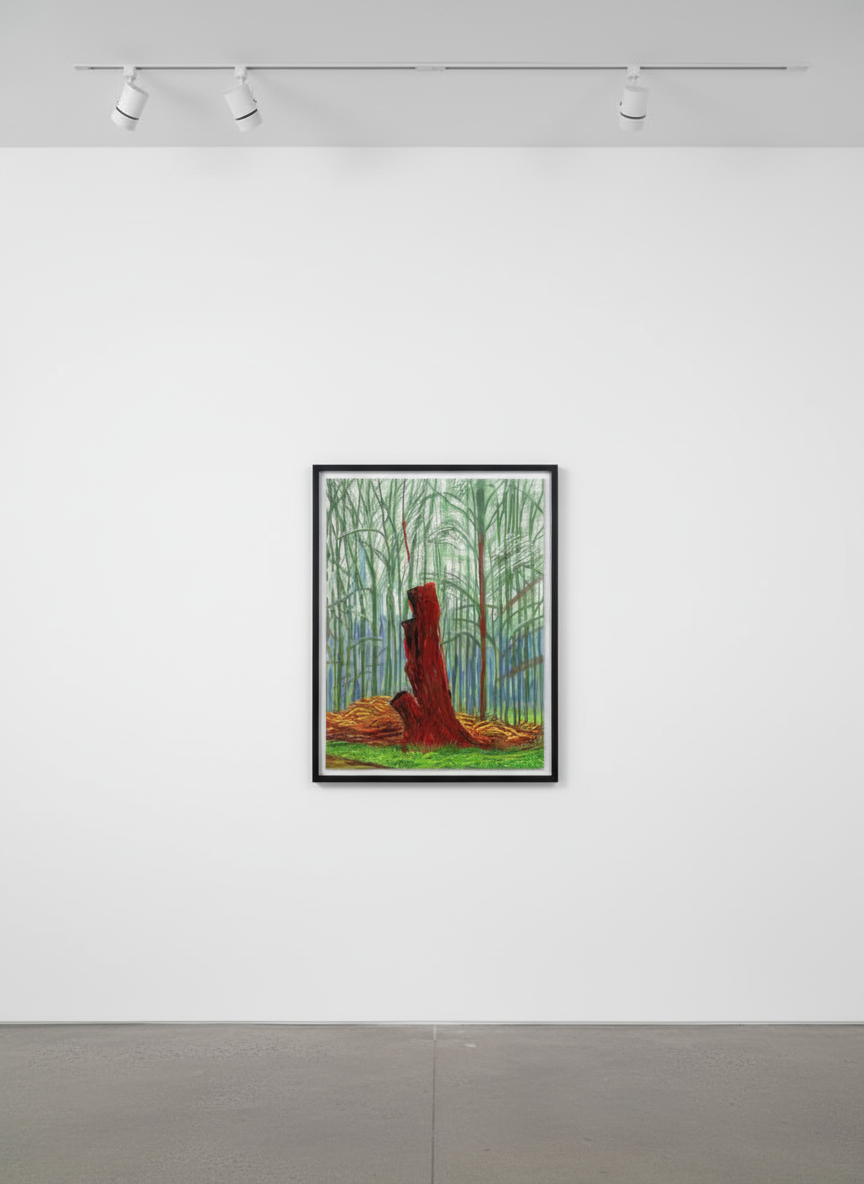 David Hockney - February 25, The Arrival of Spring in Woldgate, East Yorkshire, 2011, iPad Drawing printed on paper