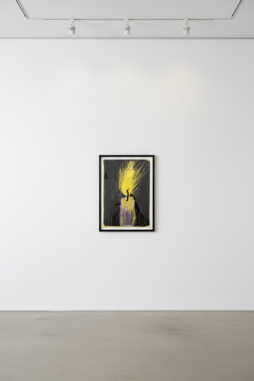 David Hockney - Flame, 2009, iPhone Drawing