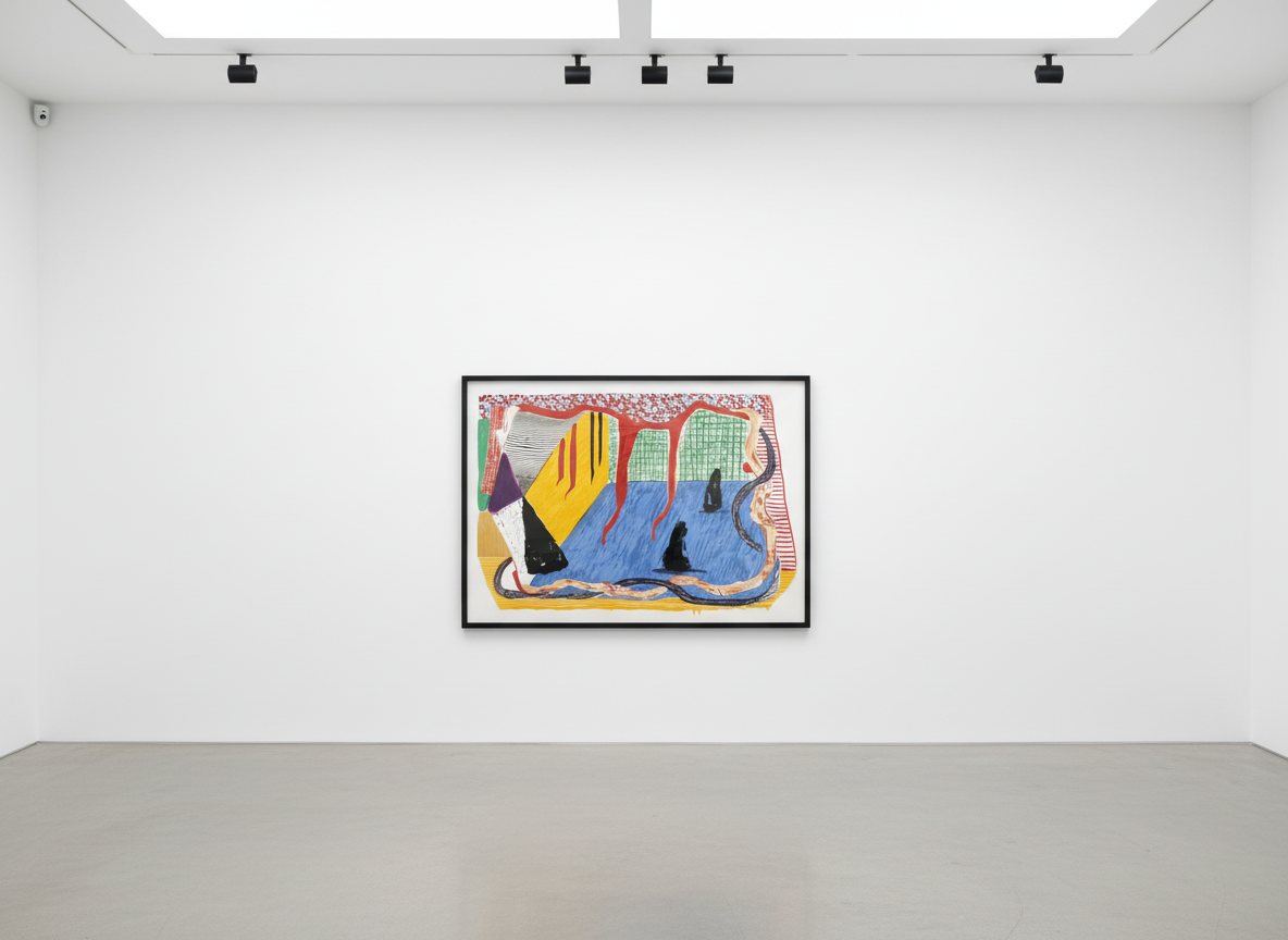 David Hockney - Ink in the Room, 1993, Screen print