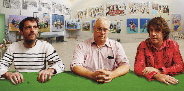 David Hockney - JP, JM, JW In The Studio, 2015, Photographic drawing