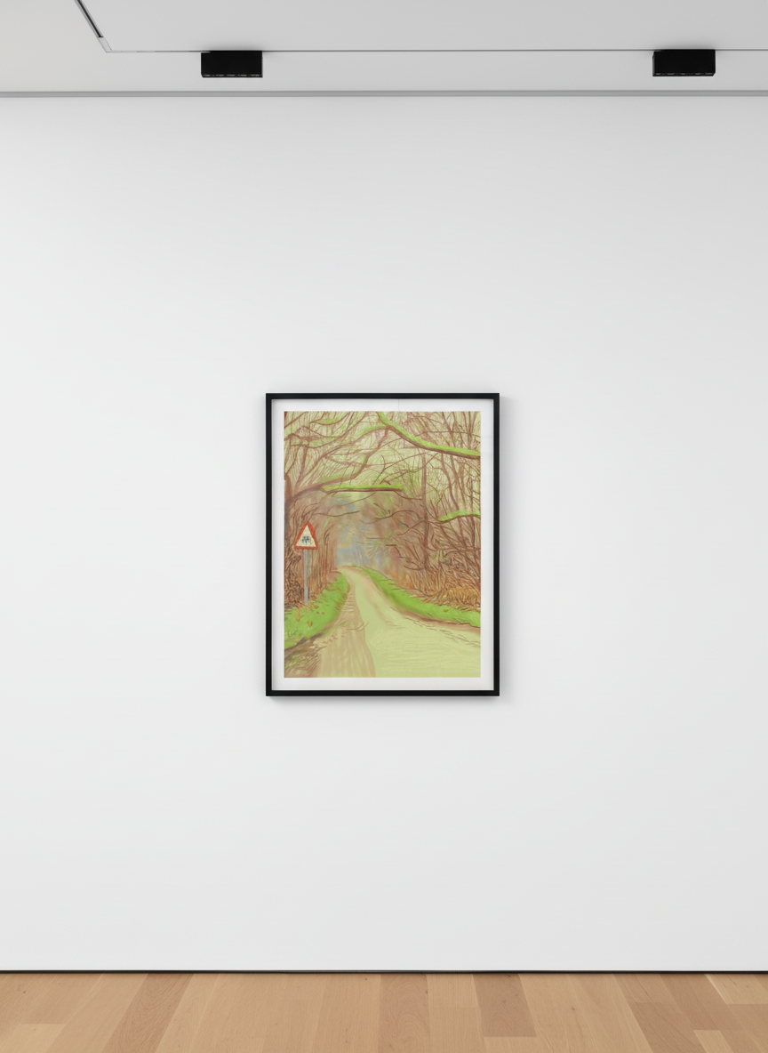 David Hockney - March 14th, The Arrival of Spring in Woldgate, East Yorkshire, 2011, iPad Drawing printed on paper