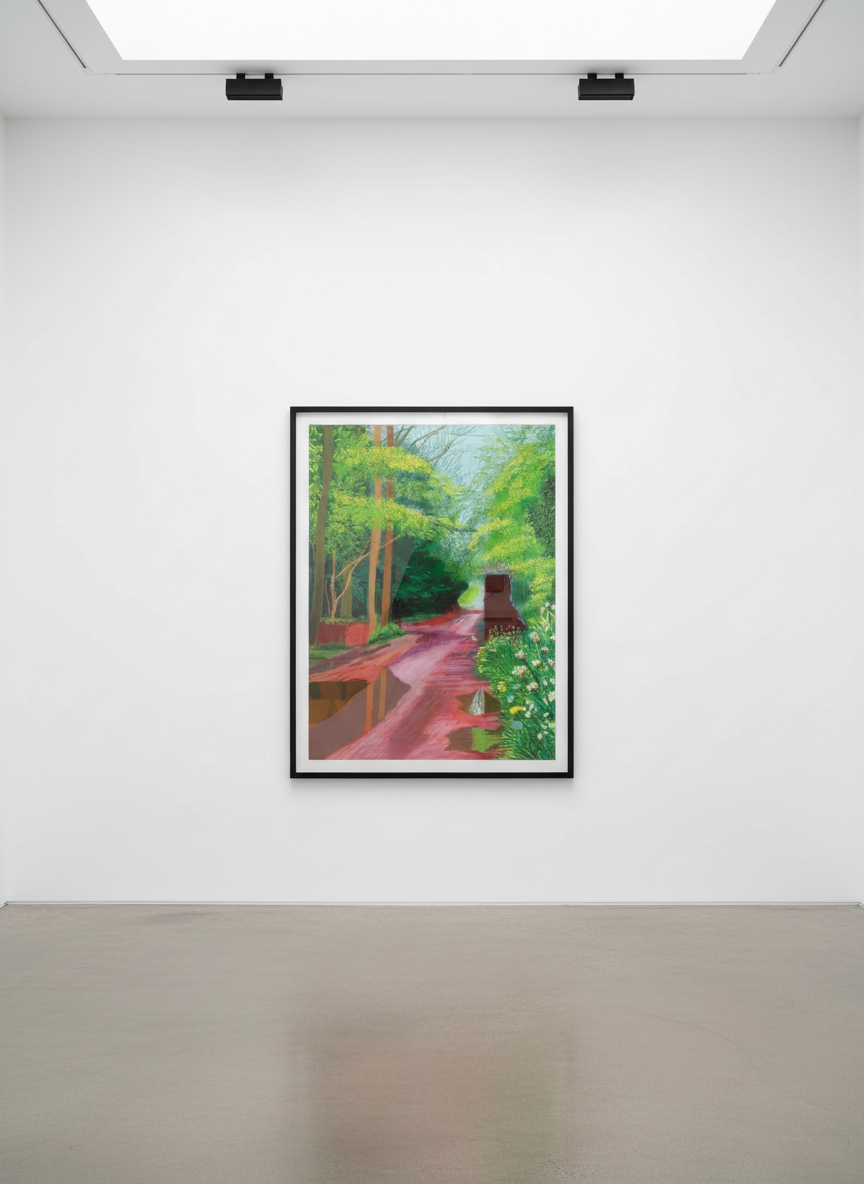 David Hockney - May 11, The Arrival of Spring in Woldgate, East Yorkshire, 2011, iPad Drawing printed on paper